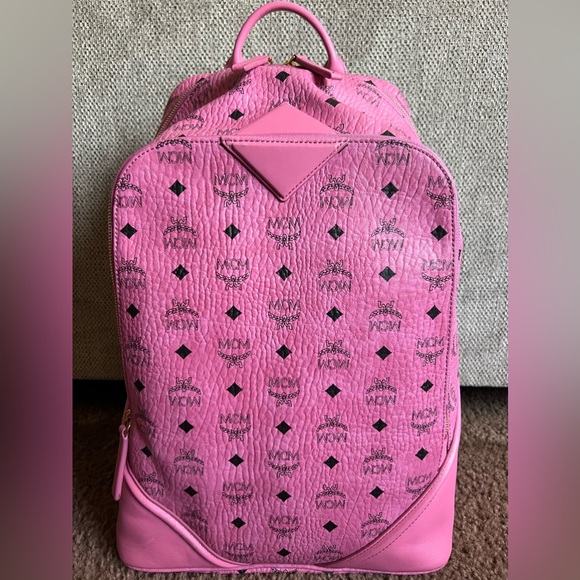 MCM Bags Pink Mcm Backpack Dust Cover Included Like New Poshmark